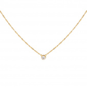 Cubic single Necklaces 40-45 cm Gold