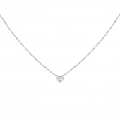 Cubic single Necklaces 40-45 cm Silver
