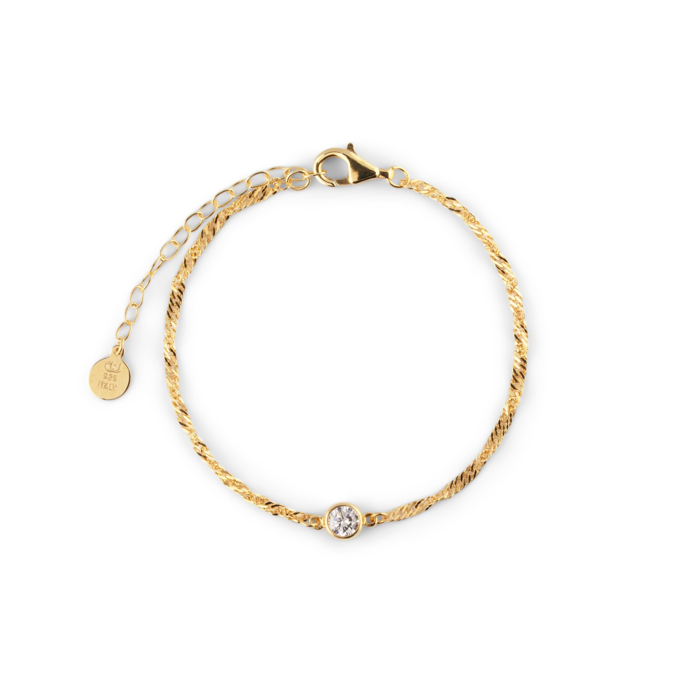 Cubic single brace Bracelets Gold