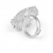 Gatsby big Pearl ring Silver