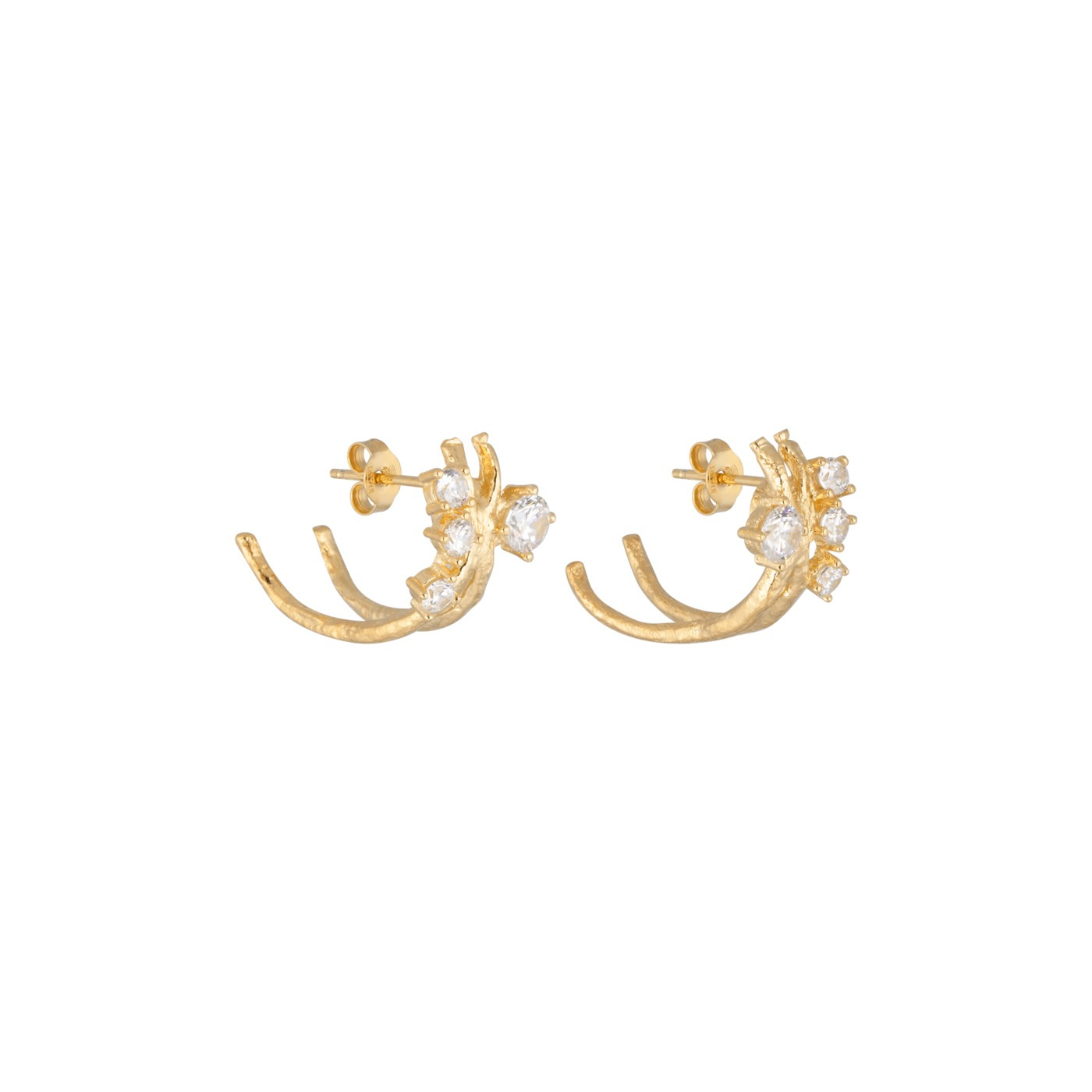 Cubic kluster Earring Gold