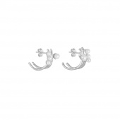 Pearl kluster Earring Silver