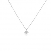 Pearl bubble short Necklaces Silver 40-45 cm