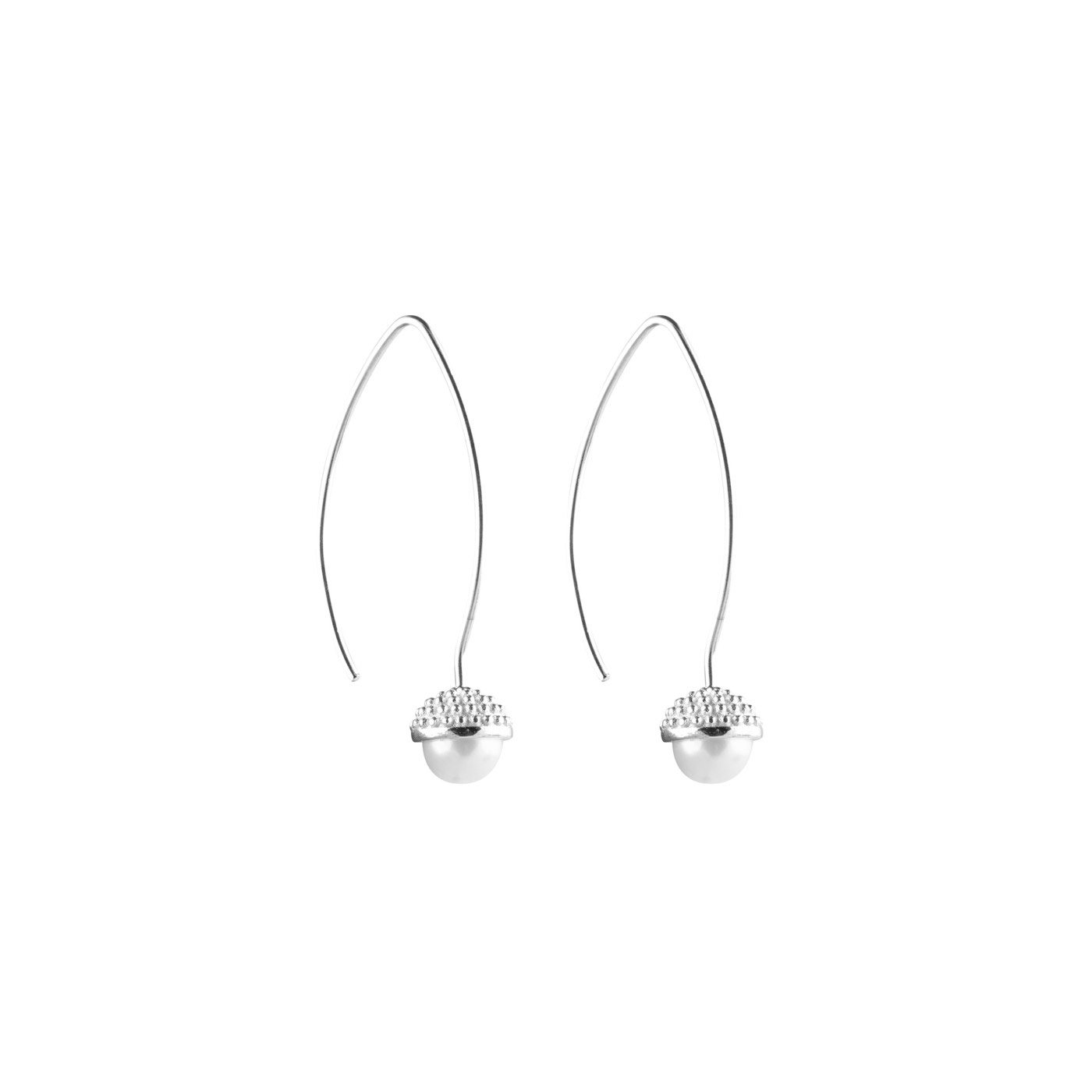Pearl bubble long Earring Silver