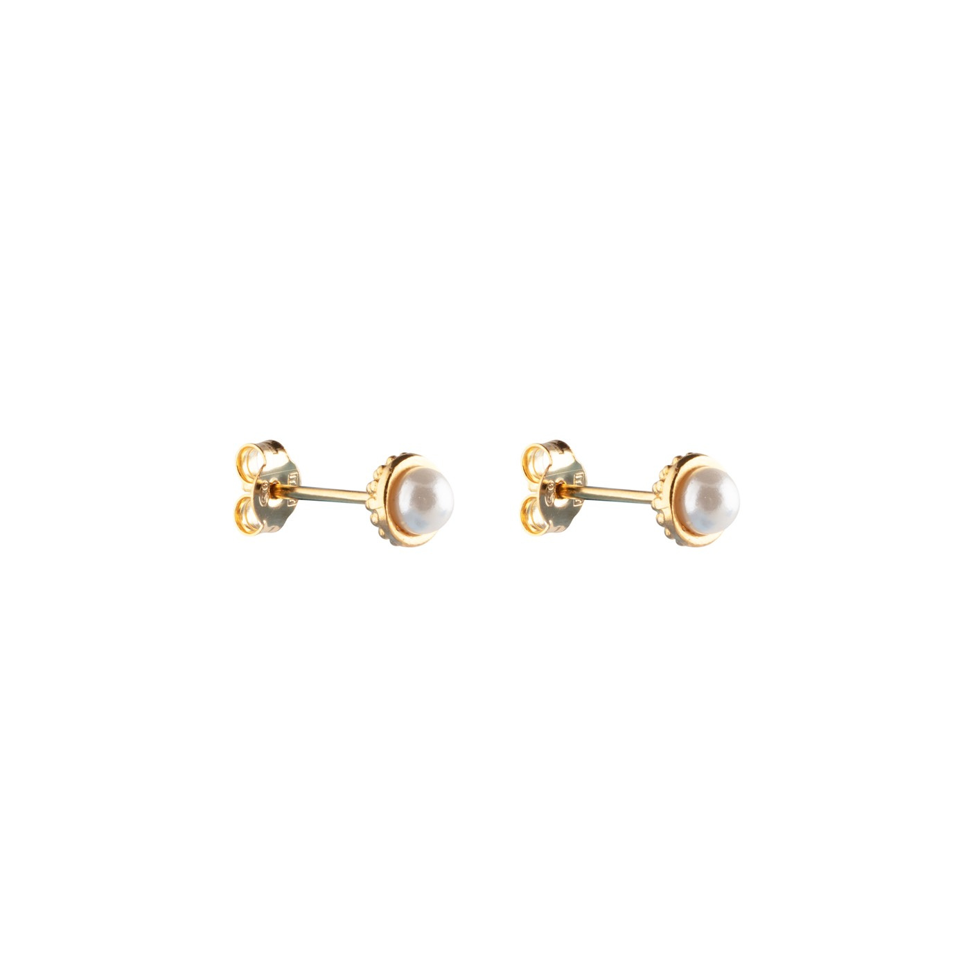 Pearl bubble small stud Earring Gold