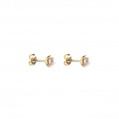 Pearl bubble small stud Earring Gold