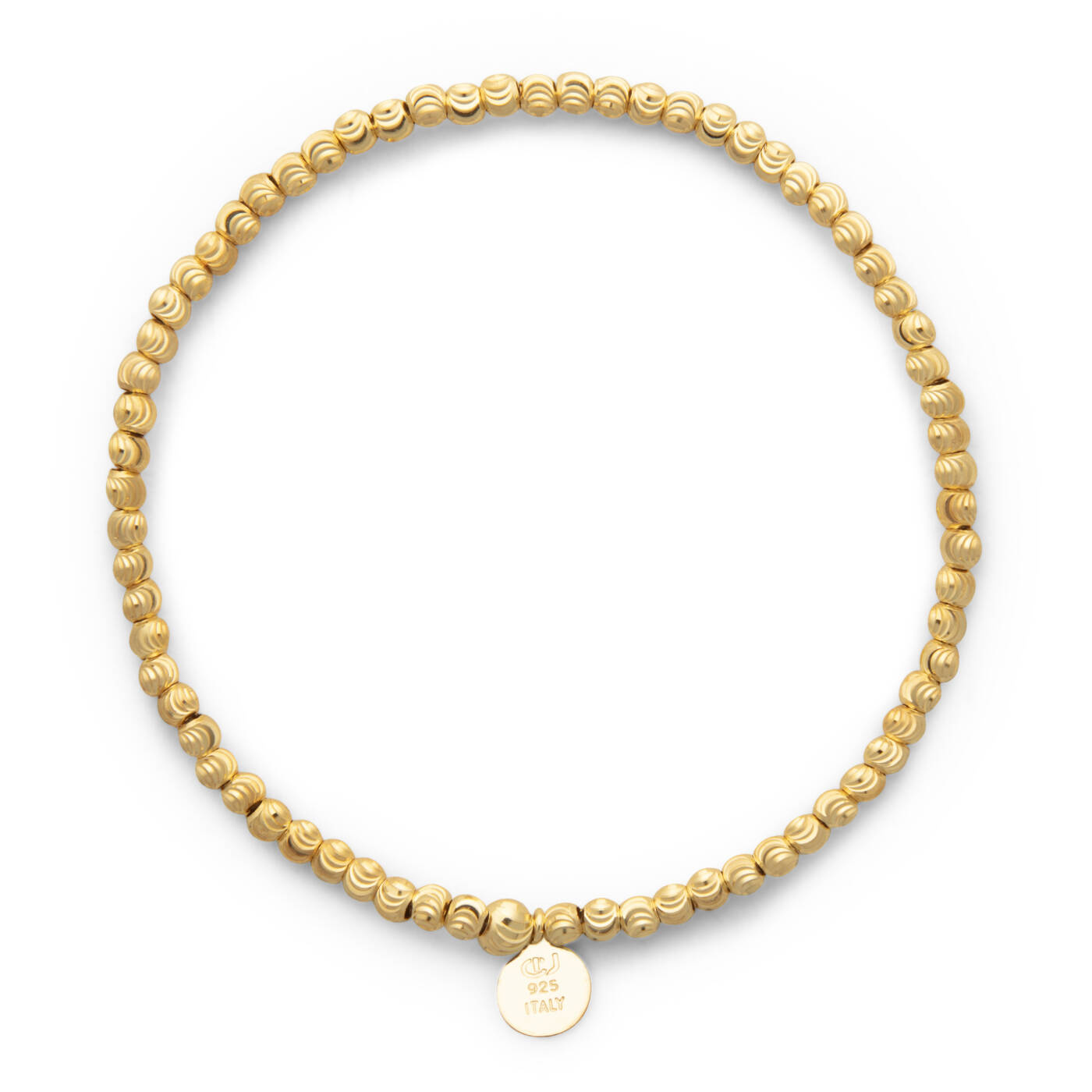 Cubic elastic brace Bracelets plain Gold