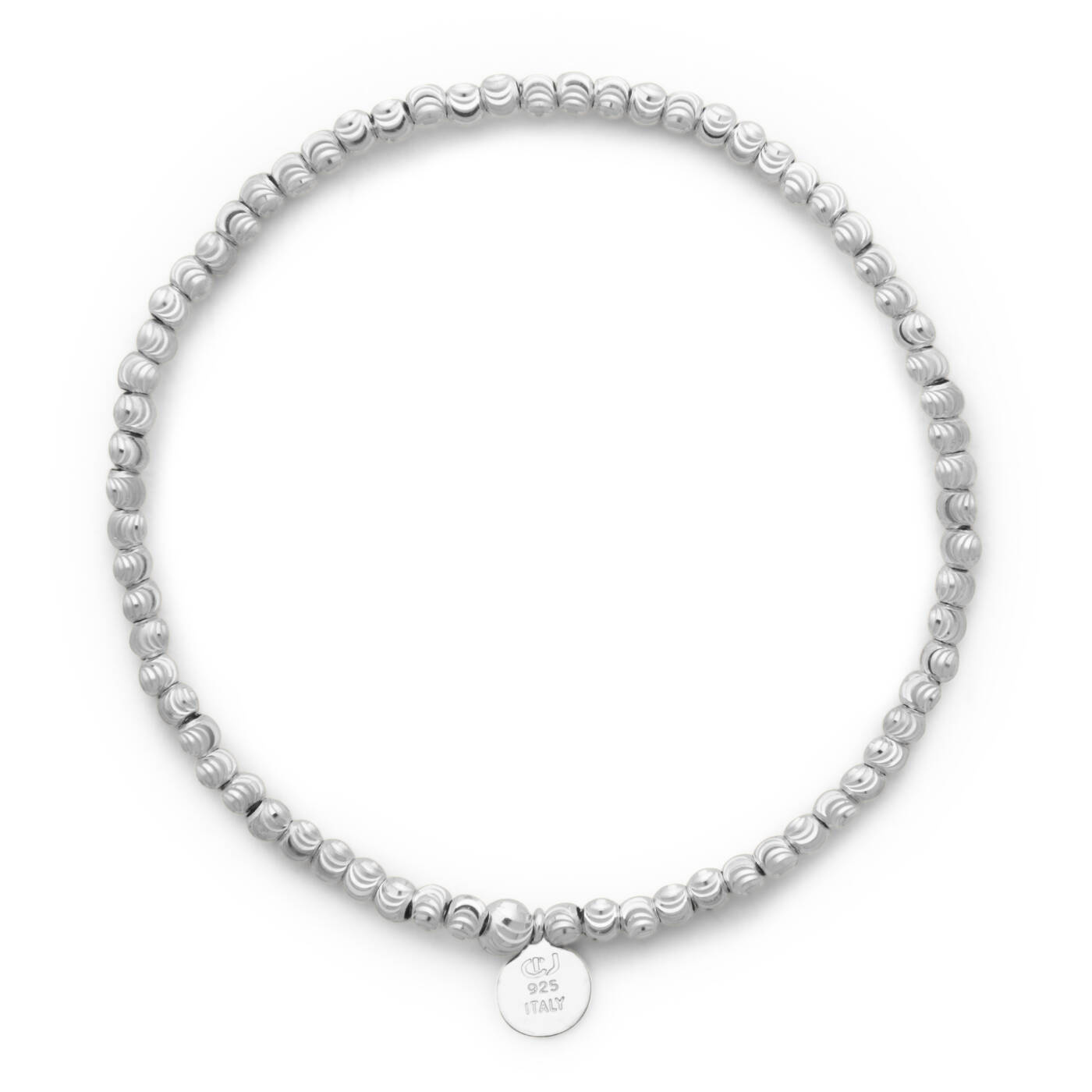 Cubic elastic brace Bracelets plain Silver