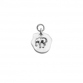 Letters elephant pend for hoops Silver