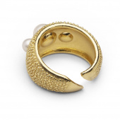 Pearl bubble ring Gold