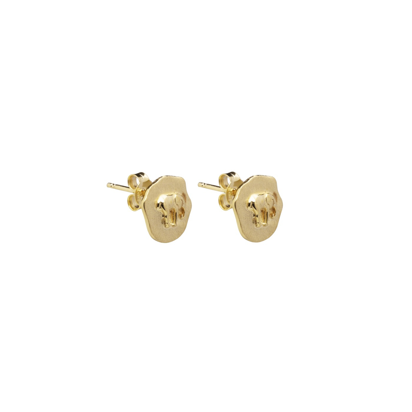 Letters elephant stud Earring Gold