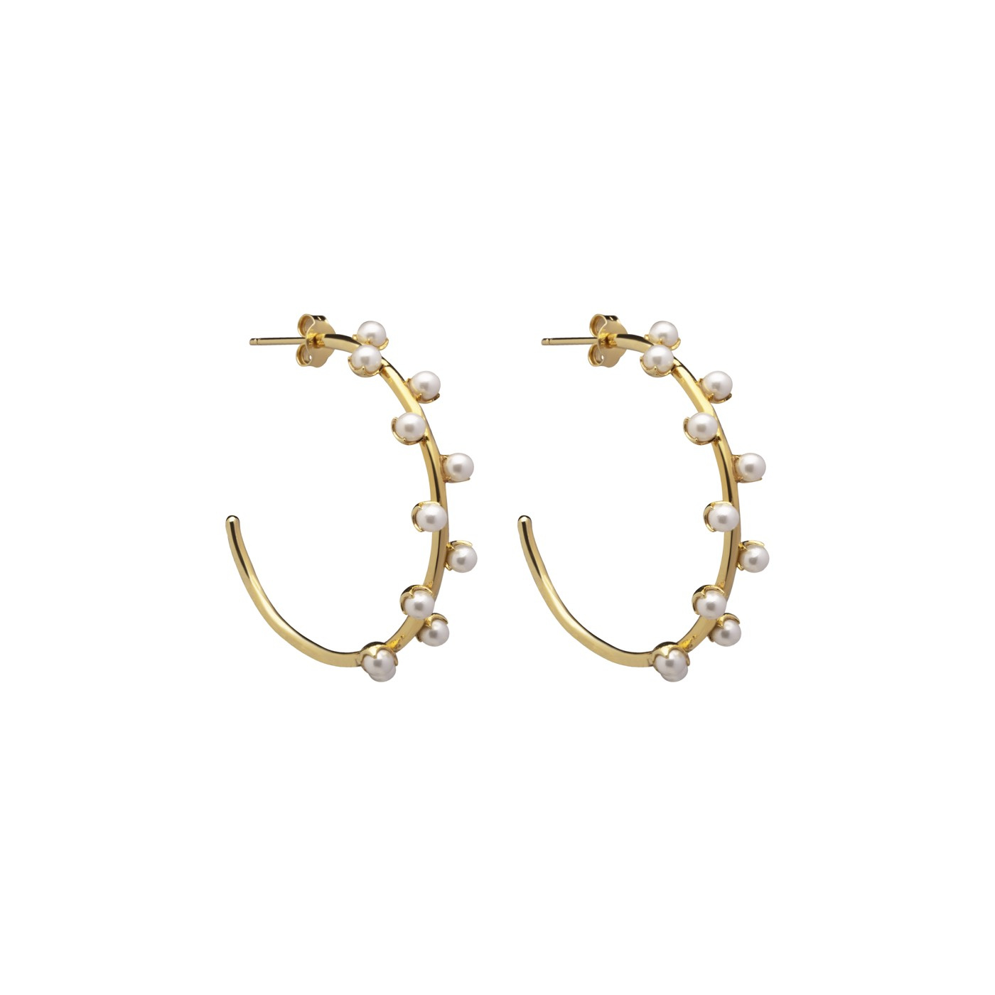 Pearl hoop Earring Gold