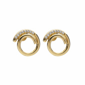 Loop stone Earring (Gold)