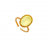 Astrid oval ring - Sugar lemon