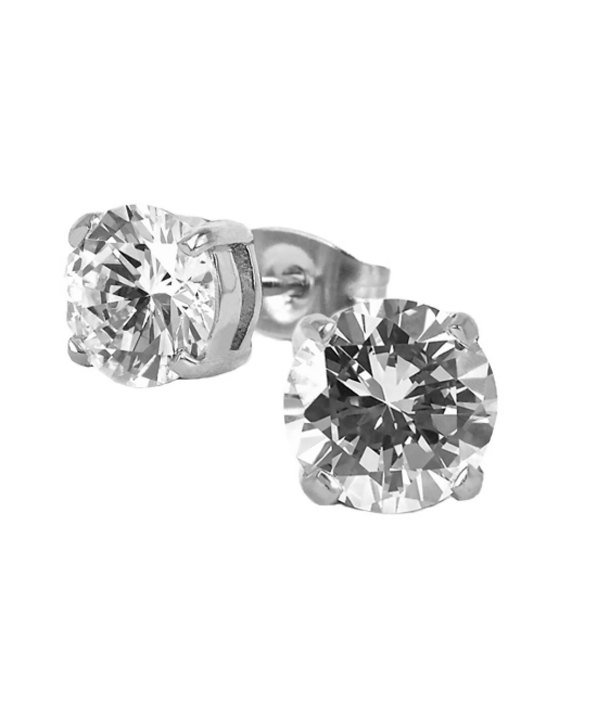 IDA 7 mm Earrings Steel/Kristal