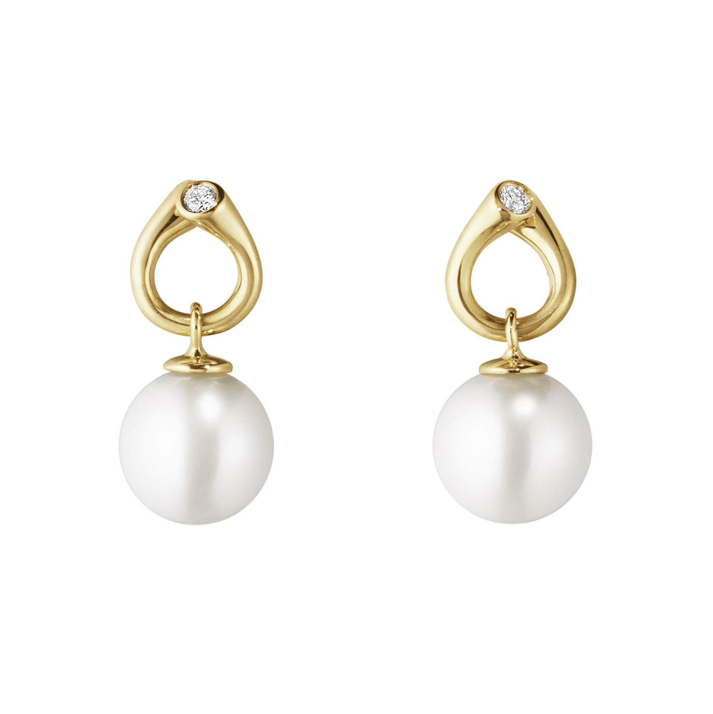 MAGIC Earring Gold PEARL Diamonds 0.04 CT