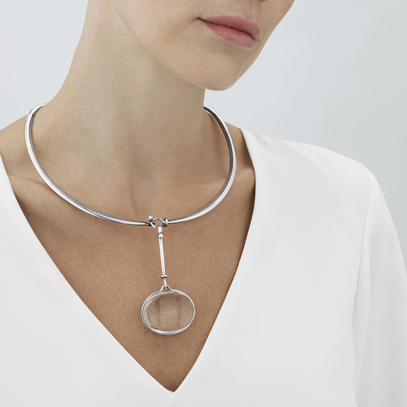 VIVIANNA DEW DROP Pendant Silver ROCK CRYSTAL