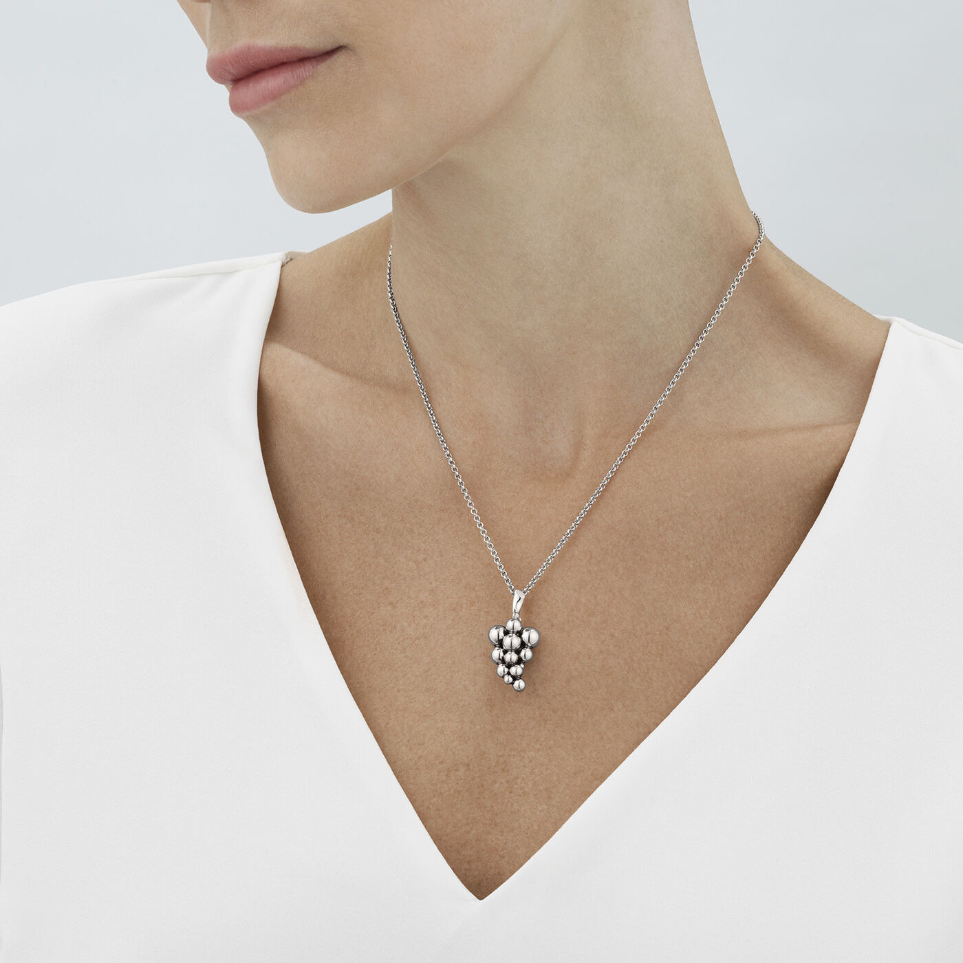 MOONLIGHT GRAPES Pendant Silver, OXIDISED