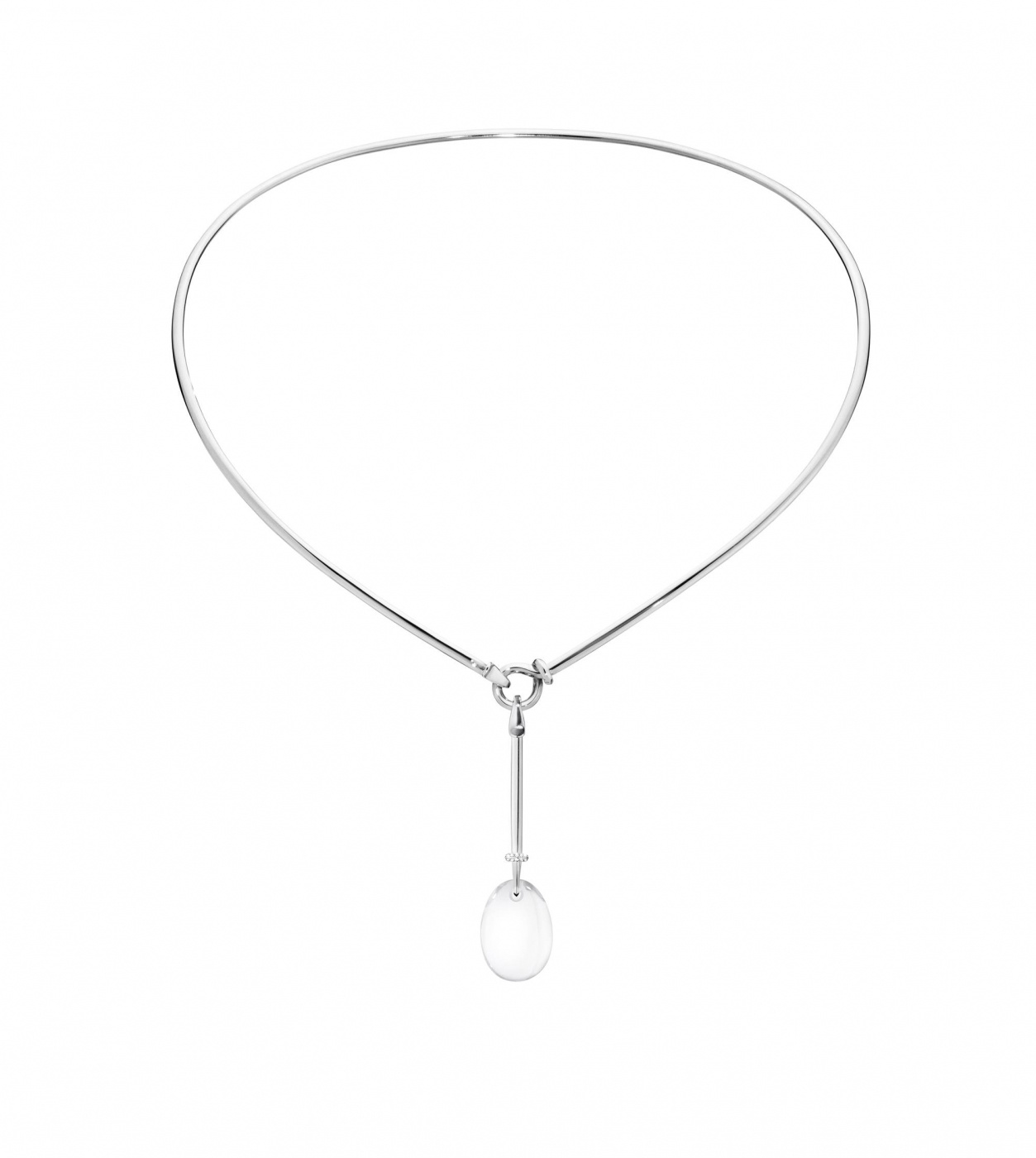 VIVIANNA DEW DROP Pendant Silver ROCK CRYSTAL DIA 0.07CT