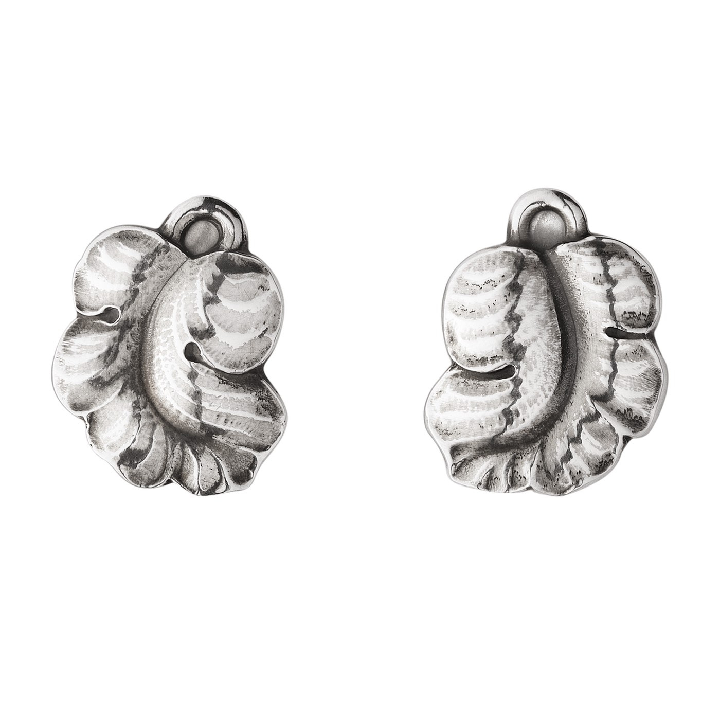 MOONLIGHT GRAPES Earring Clips Silver OXIDISED