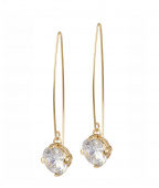 FRIDA Long Earrings Gold/Crystal