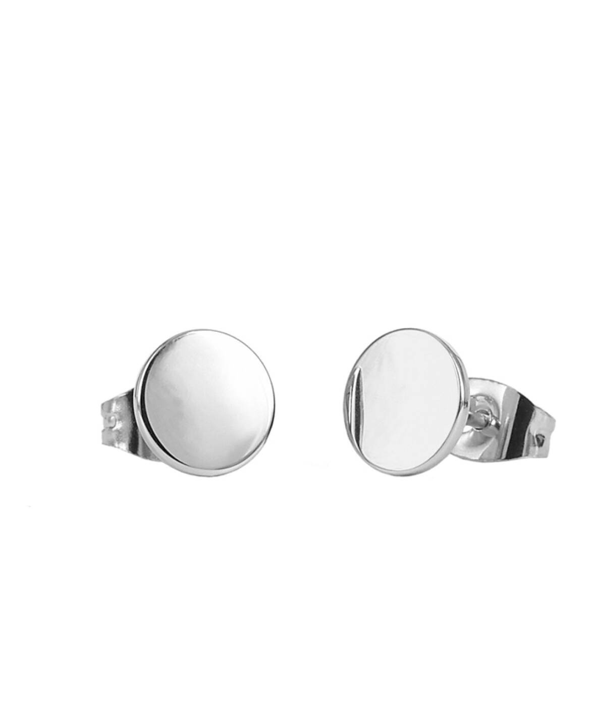 LINA Stud Blank Earrings Steel