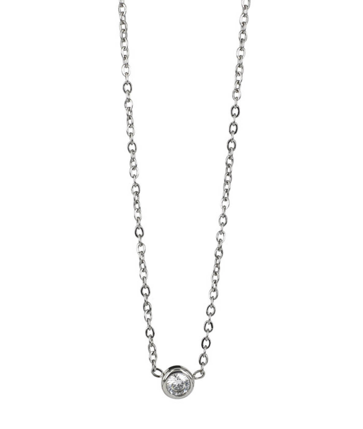 LILLY 4 mm Necklaces Steel/Crystal