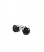 IDA 4 mm Earrings Steel/Black