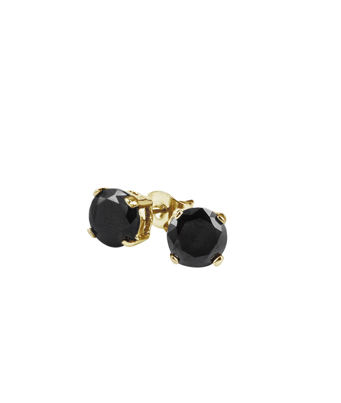 IDA 4 mm Earrings Gold/Black