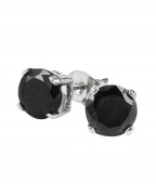 IDA 7 mm Earrings Steel/Black