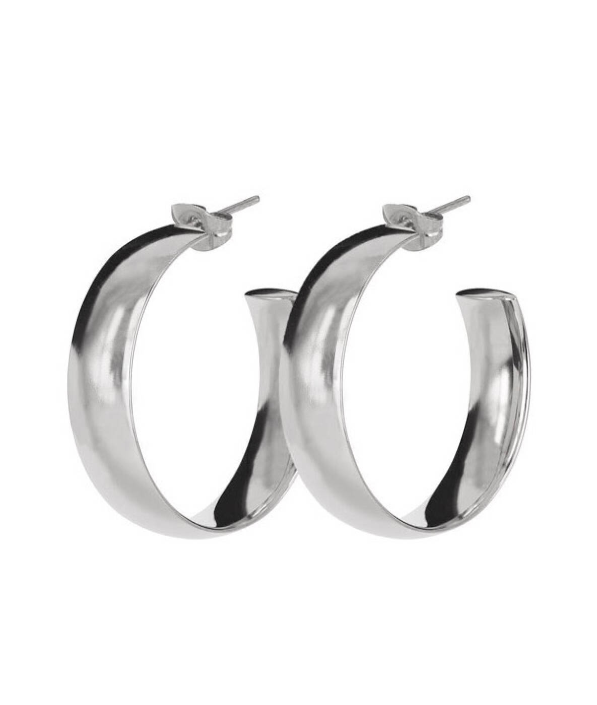 KLARA Wide 30mm Earrings Steel