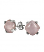 VICTORIA Earrings Steel/Rosa