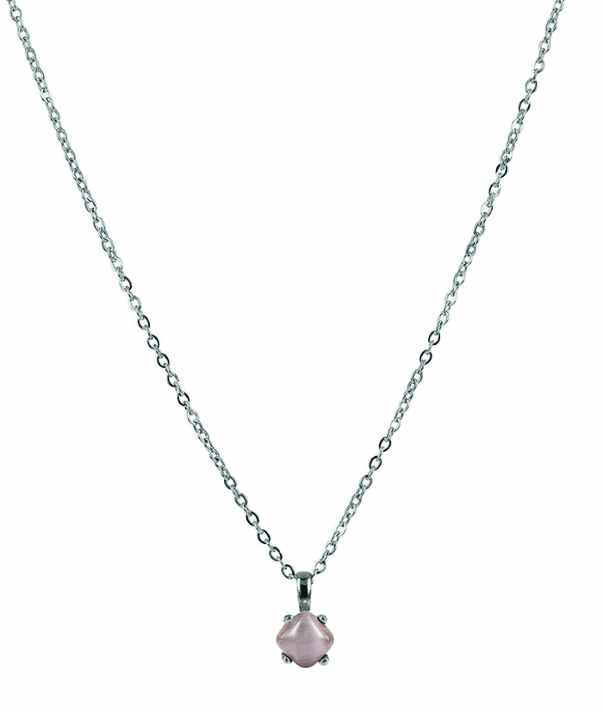 VICTORIA Long Necklaces Steel/Rosa