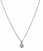 VICTORIA Long Necklaces Steel/Rosa