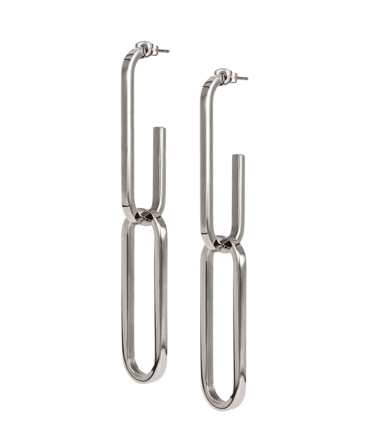 CHANIA Long Earrings Steel