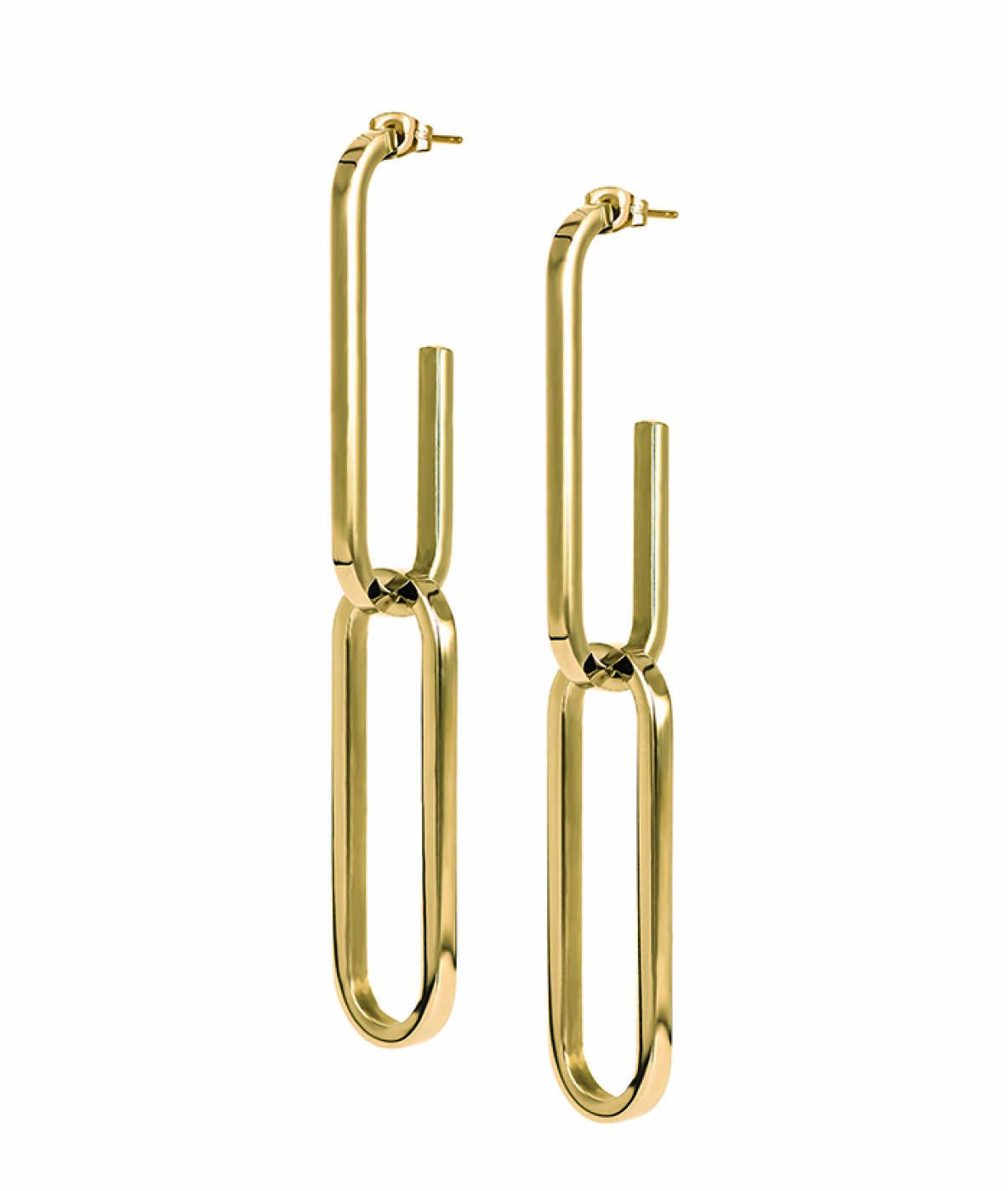 CHANIA Long Earrings Gold