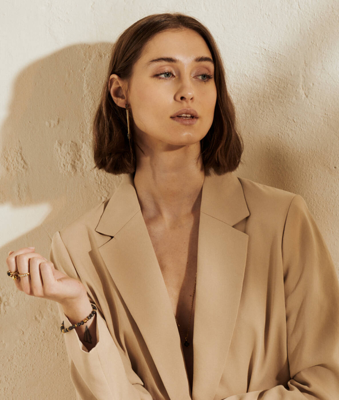 VICTORIA Long Earrings Steel/Rosa