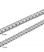 GLIMRA 4mm Bracelets Steel/Crystal