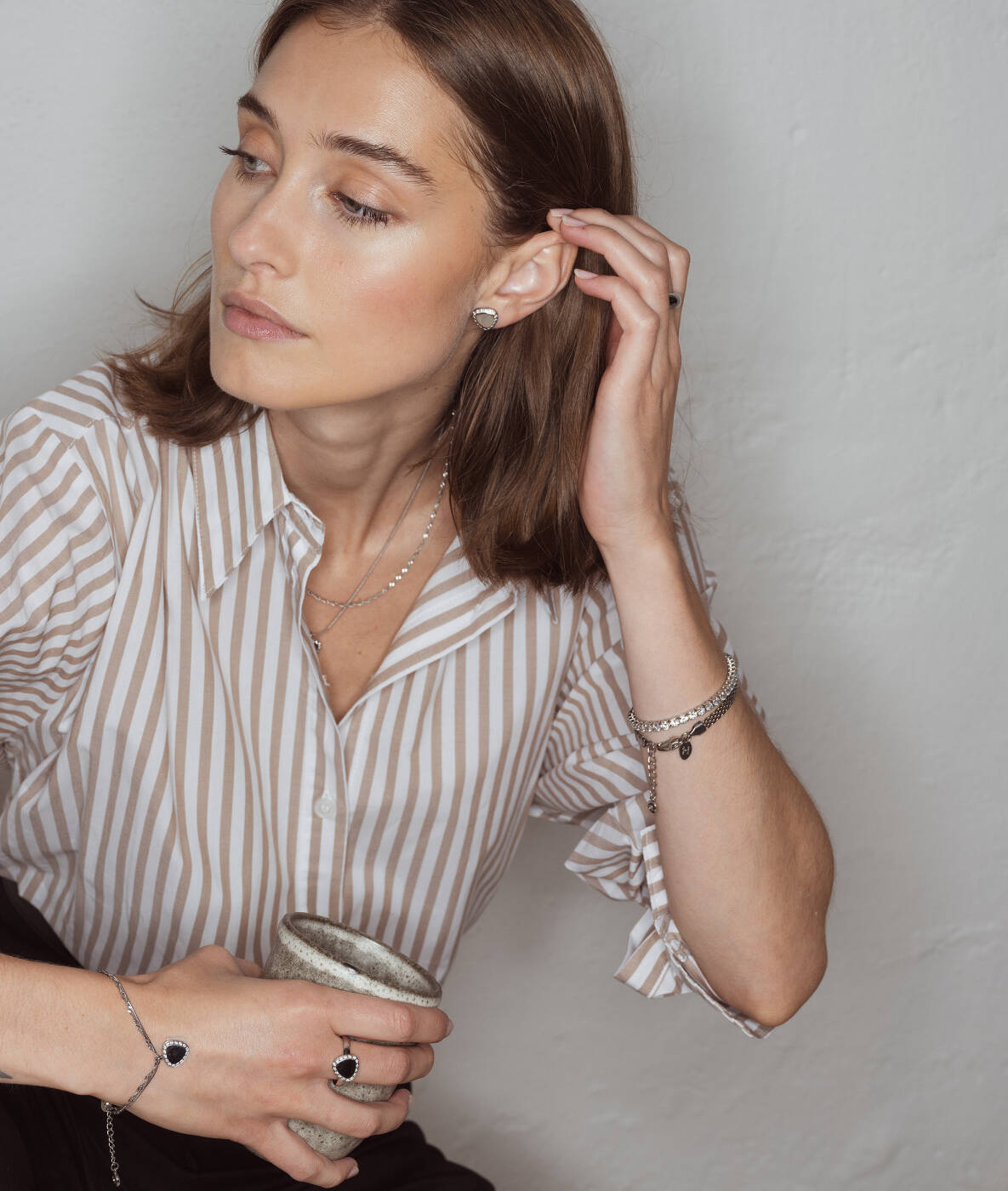 GLIMRA 4mm Bracelets Steel/Crystal