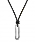 BENJAMIN Leather Necklaces Steel