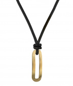 BENJAMIN Leather Necklaces Gold