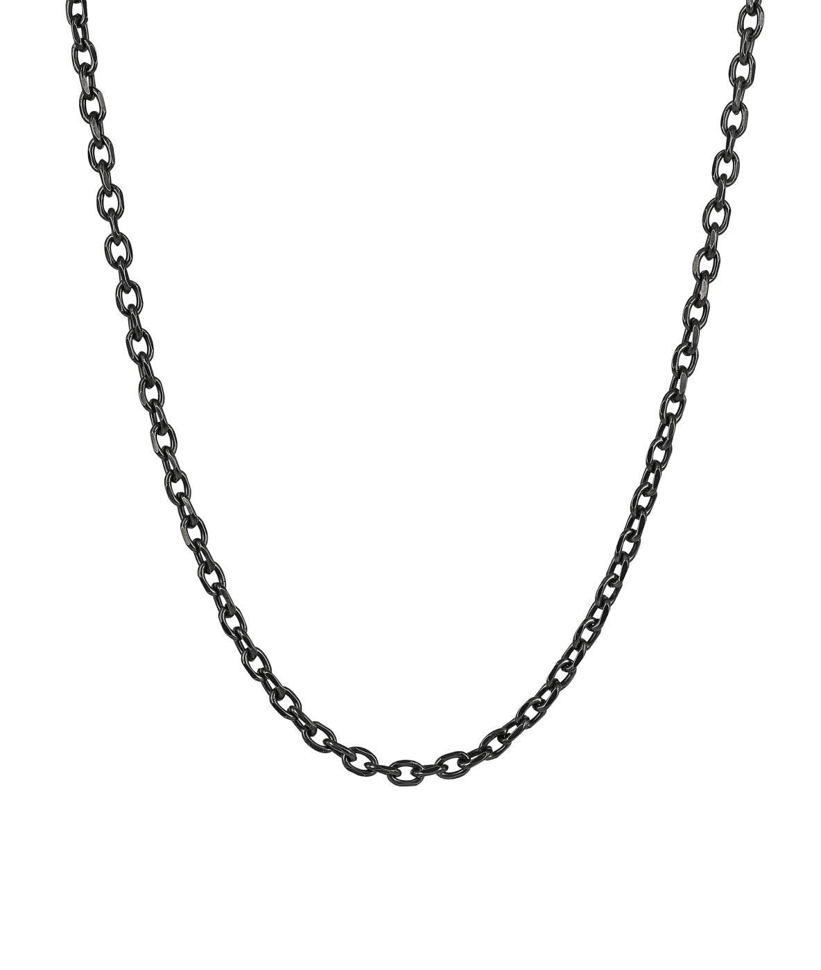 CHARLIE Chain Necklaces Black Antik