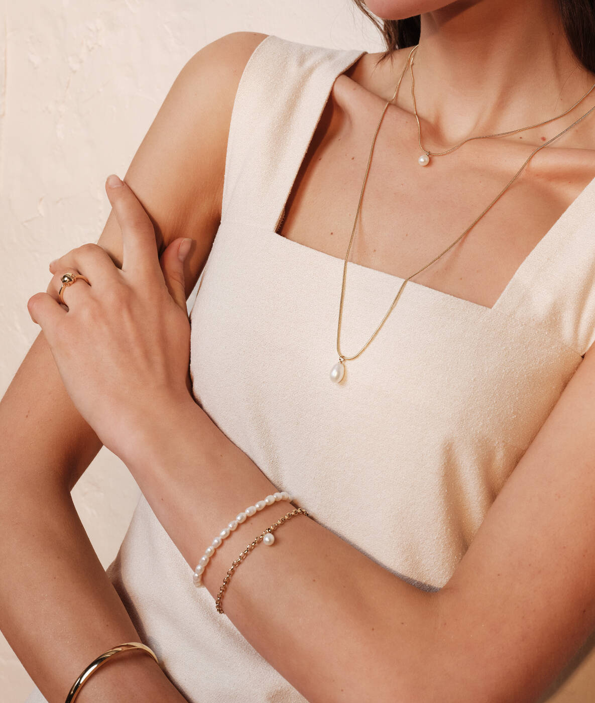 PALMA Single Long Necklaces Gold