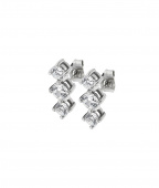 IDA Tripple Earrings Steel/Crystal