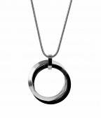CHELSEA Long Necklaces Steel/Black