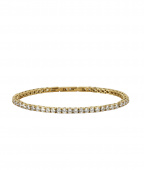 GLIMRA 3mm Bracelets Gold/Crystal