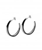 CHELSEA Big Earrings Steel/Black