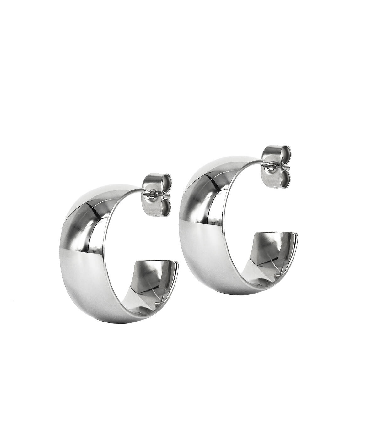 KLARA Wide 20mm Earrings Steel