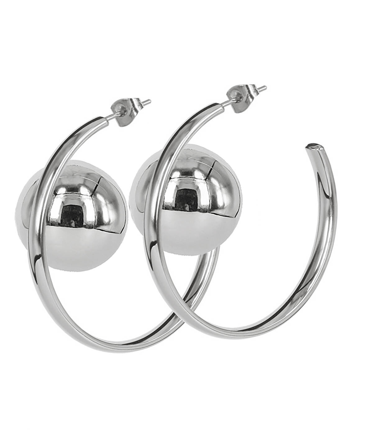 ESSIE Hoops Earrings Steel