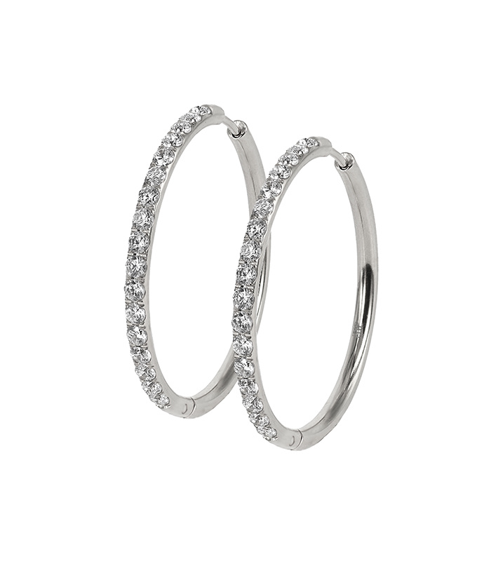 LUCY 35 mm Earring Stål